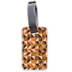 Brown Tiles Luggage Tags (two Sides) by FunkyPatterns