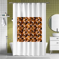 Brown Tiles Shower Curtain 48  X 72  (small) 