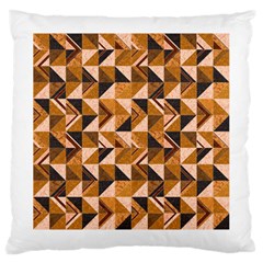 Brown Tiles Large Cushion Case (one Side) by FunkyPatterns