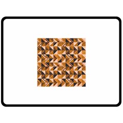 Brown Tiles Double Sided Fleece Blanket (large) 