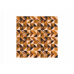 Brown Tiles Double Sided Flano Blanket (medium)  by FunkyPatterns