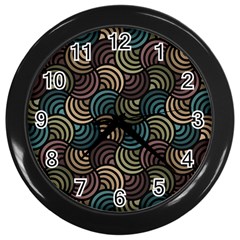 Glowing Abstract Wall Clocks (black) by FunkyPatterns