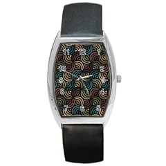 Glowing Abstract Barrel Style Metal Watch by FunkyPatterns