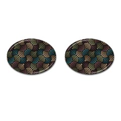 Glowing Abstract Cufflinks (oval) by FunkyPatterns