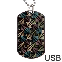 Glowing Abstract Dog Tag Usb Flash (one Side)