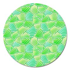 Green Glowing Magnet 5  (round) by FunkyPatterns