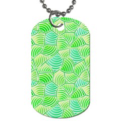 Green Glowing Dog Tag (one Side) by FunkyPatterns