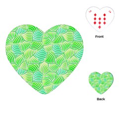 Green Glowing Playing Cards (heart)  by FunkyPatterns