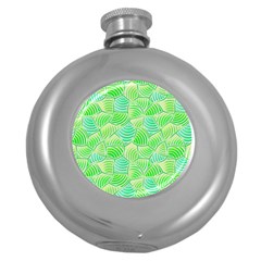 Green Glowing Round Hip Flask (5 Oz) by FunkyPatterns