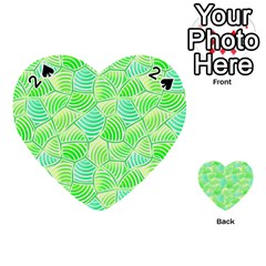 Green Glowing Playing Cards 54 (heart)  by FunkyPatterns