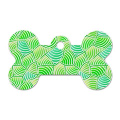 Green Glowing Dog Tag Bone (one Side) by FunkyPatterns