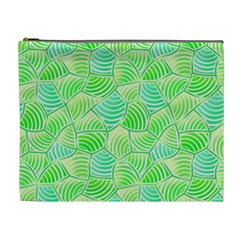 Green Glowing Cosmetic Bag (xl) by FunkyPatterns