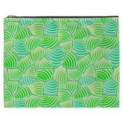 Green Glowing Cosmetic Bag (xxxl)  by FunkyPatterns