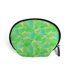 Green Glowing Accessory Pouches (small)  by FunkyPatterns