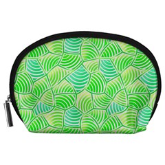 Green Glowing Accessory Pouches (large)  by FunkyPatterns