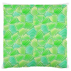 Green Glowing Large Flano Cushion Case (two Sides)