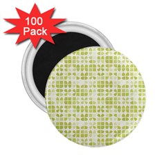 Pastel Green 2 25  Magnets (100 Pack)  by FunkyPatterns