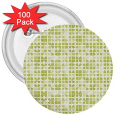 Pastel Green 3  Buttons (100 Pack)  by FunkyPatterns