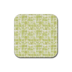 Pastel Green Rubber Coaster (square)  by FunkyPatterns