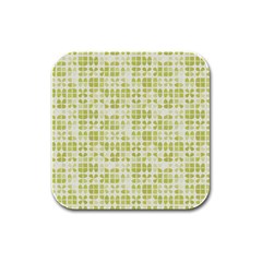 Pastel Green Rubber Square Coaster (4 Pack)  by FunkyPatterns