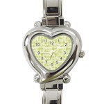 Pastel Green Heart Italian Charm Watch Front