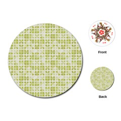 Pastel Green Playing Cards (round) 