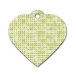 Pastel Green Dog Tag Heart (Two Sides) Front