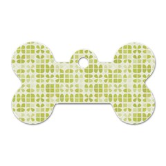 Pastel Green Dog Tag Bone (one Side)