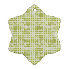 Pastel Green Ornament (snowflake)  by FunkyPatterns