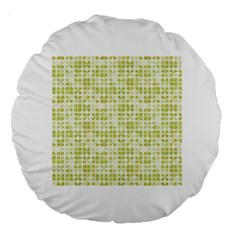 Pastel Green Large 18  Premium Round Cushions by FunkyPatterns