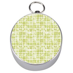 Pastel Green Silver Compasses by FunkyPatterns