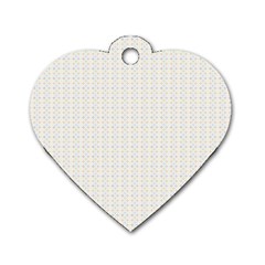 Pastel Pattern Dog Tag Heart (two Sides) by FunkyPatterns