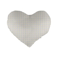 Pastel Pattern Standard 16  Premium Flano Heart Shape Cushions