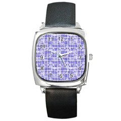 Pastel Purple Square Metal Watch by FunkyPatterns