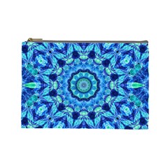 Blue Sea Jewel Mandala Cosmetic Bag (Large)