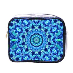 Blue Sea Jewel Mandala Mini Toiletries Bag (one Side) by Zandiepants