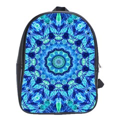 Blue Sea Jewel Mandala School Bag (XL)