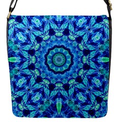 Blue Sea Jewel Mandala Flap Closure Messenger Bag (S)