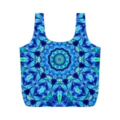 Blue Sea Jewel Mandala Full Print Recycle Bag (M)