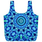 Blue Sea Jewel Mandala Full Print Recycle Bag (XL) Front