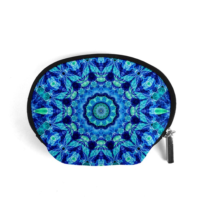 Blue Sea Jewel Mandala Accessory Pouch (Small)