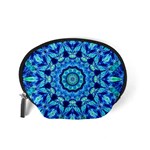 Blue Sea Jewel Mandala Accessory Pouch (Small) Back