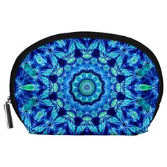 Blue Sea Jewel Mandala Accessory Pouch (Large)