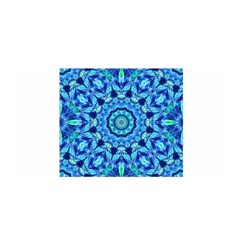 Blue Sea Jewel Mandala Satin Wrap by Zandiepants