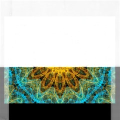 Blue Yellow Ocean Star Flower Mandala Jigsaw Puzzle (rectangular) by Zandiepants