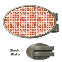 Pastel Red Money Clips (oval)  by FunkyPatterns