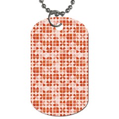 Pastel Red Dog Tag (one Side) by FunkyPatterns