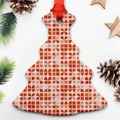 Pastel Red Ornament (christmas Tree) by FunkyPatterns