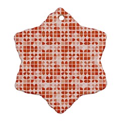 Pastel Red Snowflake Ornament (2-side) by FunkyPatterns