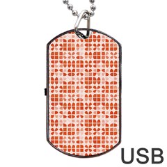 Pastel Red Dog Tag Usb Flash (one Side)